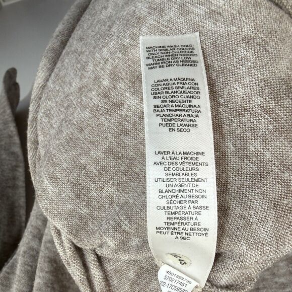 Chico's Cowl Neck Sweater Pullover Women's Size 12 Oatmeal Long Sleeve - Picture 7 of 10